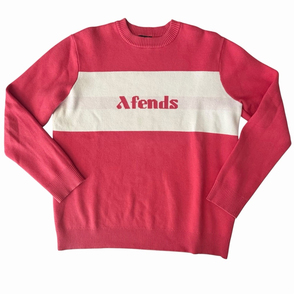 Afends Organic Cotton Colorblock Knit Sweater 4 • Logo Crewneck Surf Streetwear
